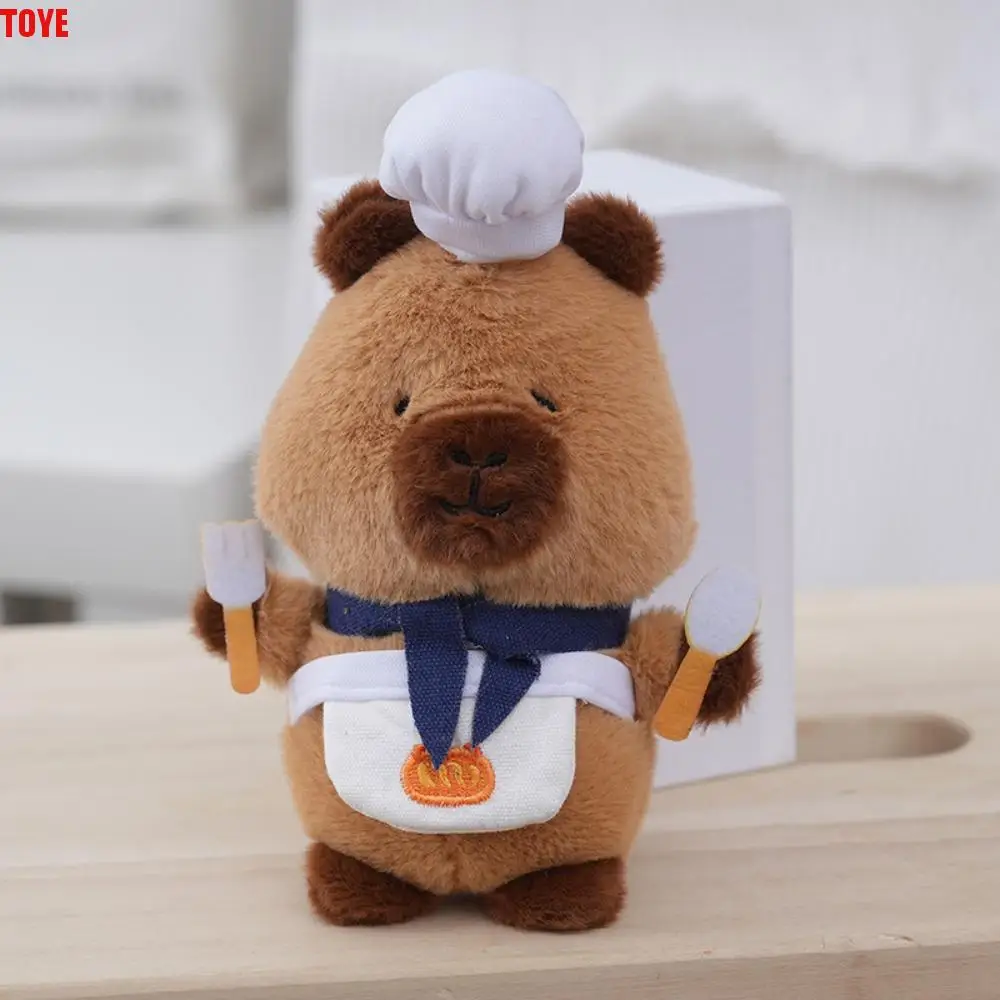 

Cook Capybara Plush Pendant Lovely Dress Up Capybara Plush Keyring Funny Cartoon Capybara Plushie Doll Christmas Gift