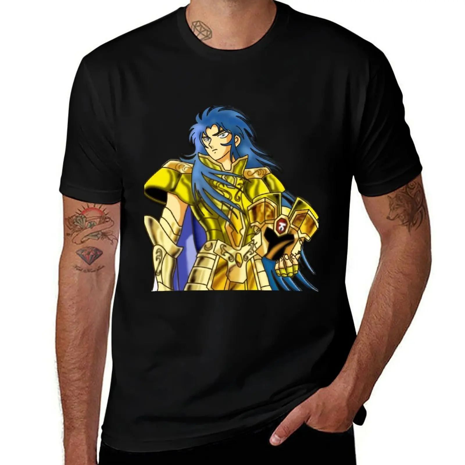 Saint Seiya - Saga/Kanon (Knight of Gemini) T-Shirt Soft Basic Cotton Short Sleeve Tee