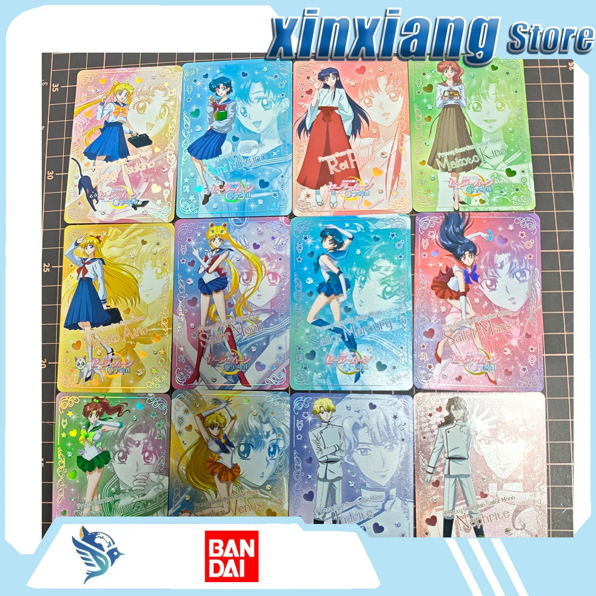

Bandai Sailor Moon Collectible Cards 22PCS Pretty Guardian Sailor Card surprises comics souvenirs trendy toy animations Cartoon