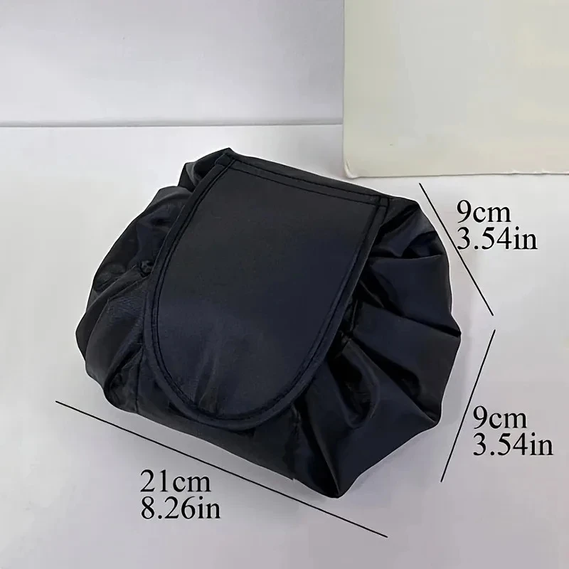 1pc Women Drawstring Cosmetic Bag Travel Storage Makeup Bag Portable Waterproof Toiletry Case,Washing Bag Makeup Pouch Bags