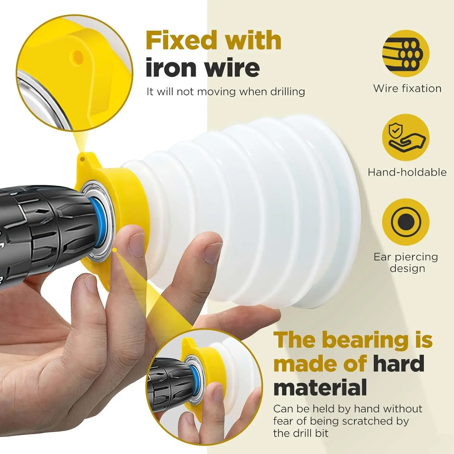 Retractable Dust Catcher Rubber Dust Collector Drilling Tool Power Tool Accessories, Suitable for Electric Hammer Drill