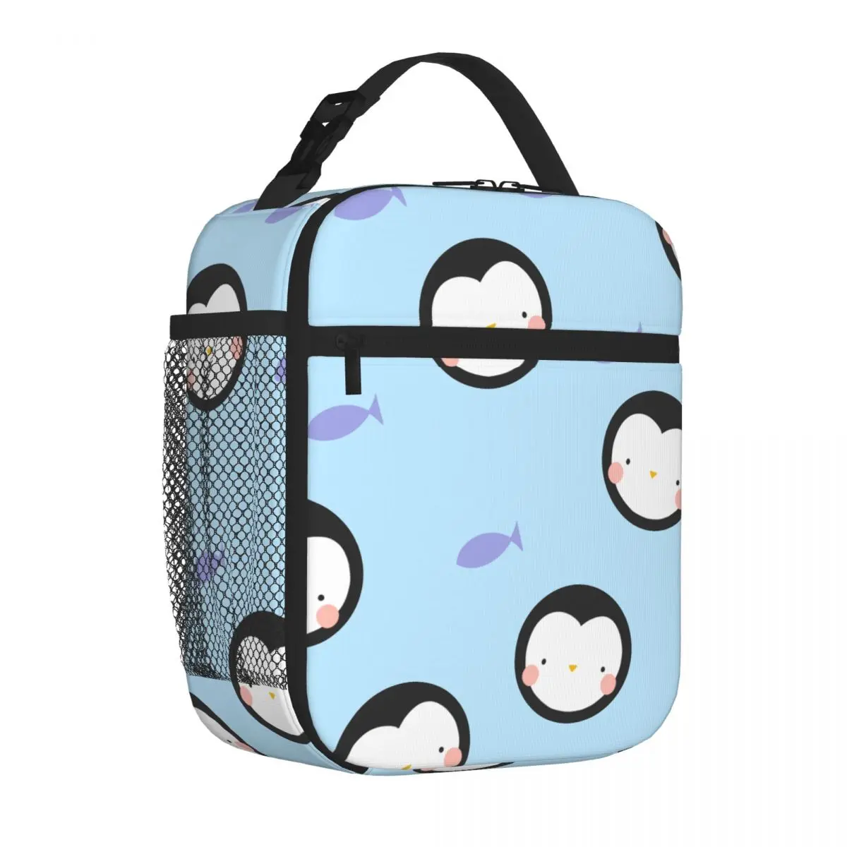 Bestselling Penguin Neoprene Texture Picnic Lunch Bag Teen School Insulated Lunch Bag