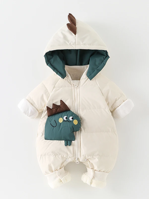 

Baby down Jaet Winter Thi Warm Outfit Clothes for Cling Babies Toddler Rer Suit High Waist Long Pants Polyester Fiber