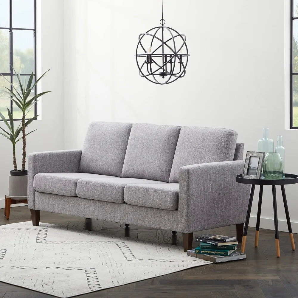 Archer Upholstered Couch – Couches for Living Room - Gray Upholstered Couch - Living Room Furniture