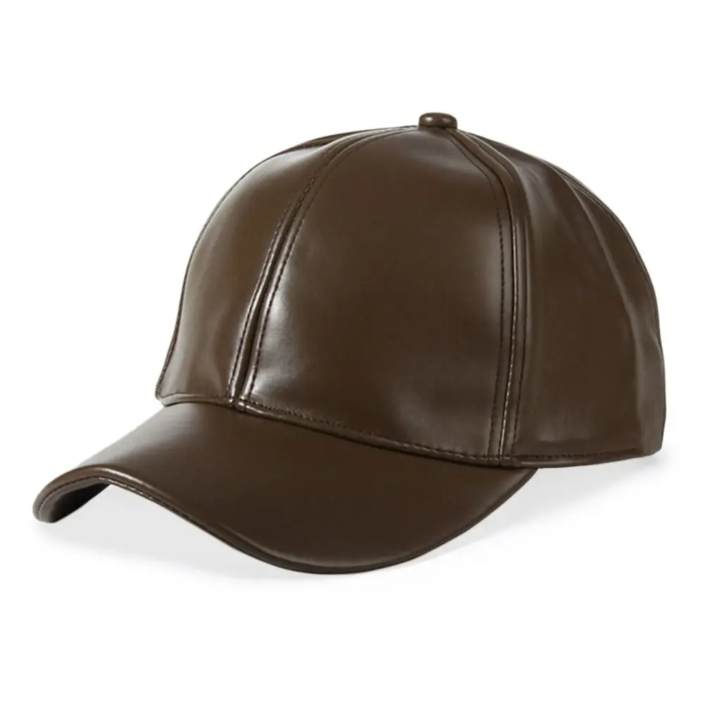 Повседневные кожаные бейсболки для спорта на открытом воздухе, осенне-зимние регулируемые теплые кепки, шапки в стиле хип-хоп для мужчин и женщин