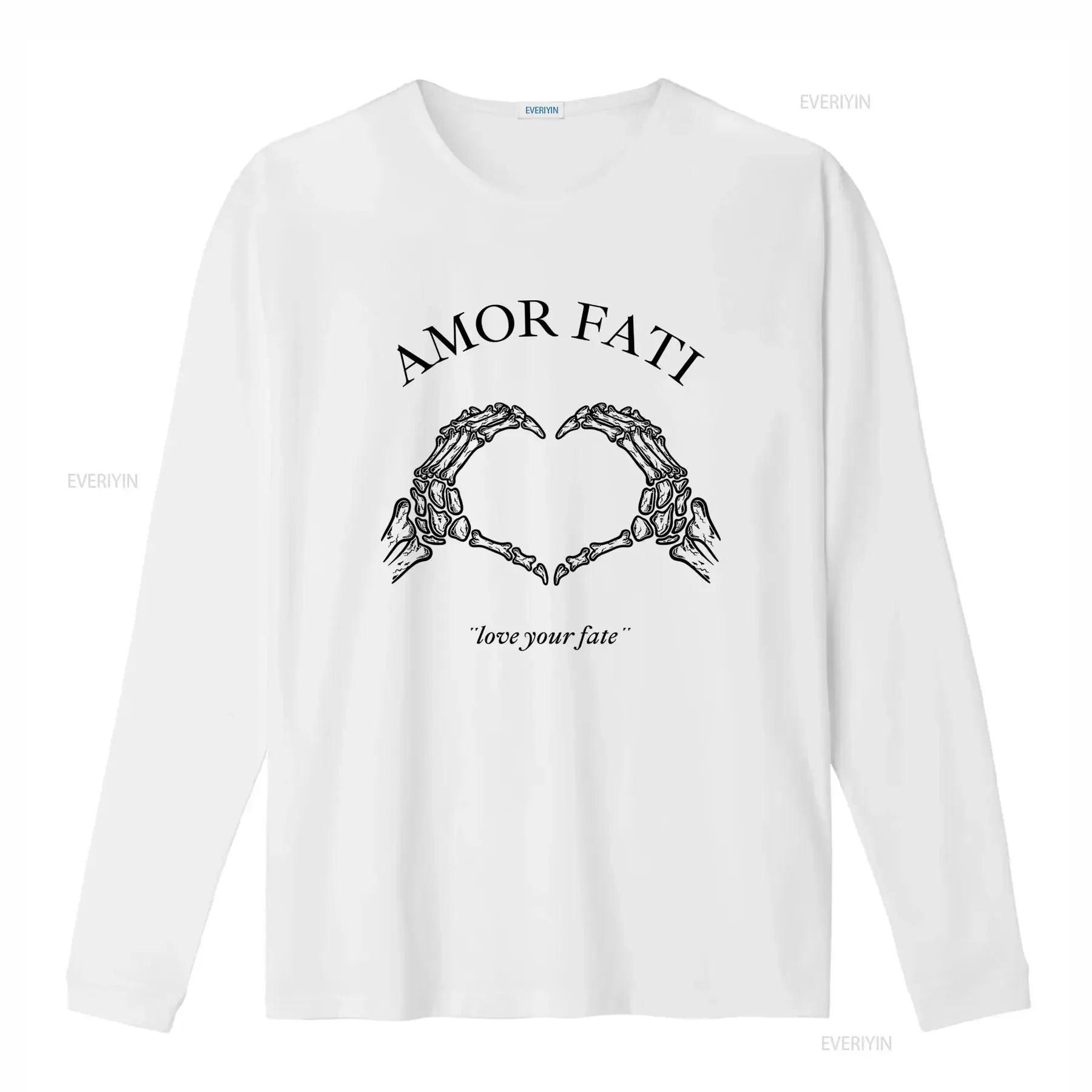 Amor Fati Skeleton Heart T Shirt 100 Organic Cotton Stoic Renaissance Memento Mori Philosophy Academia Eco Friendly vintage