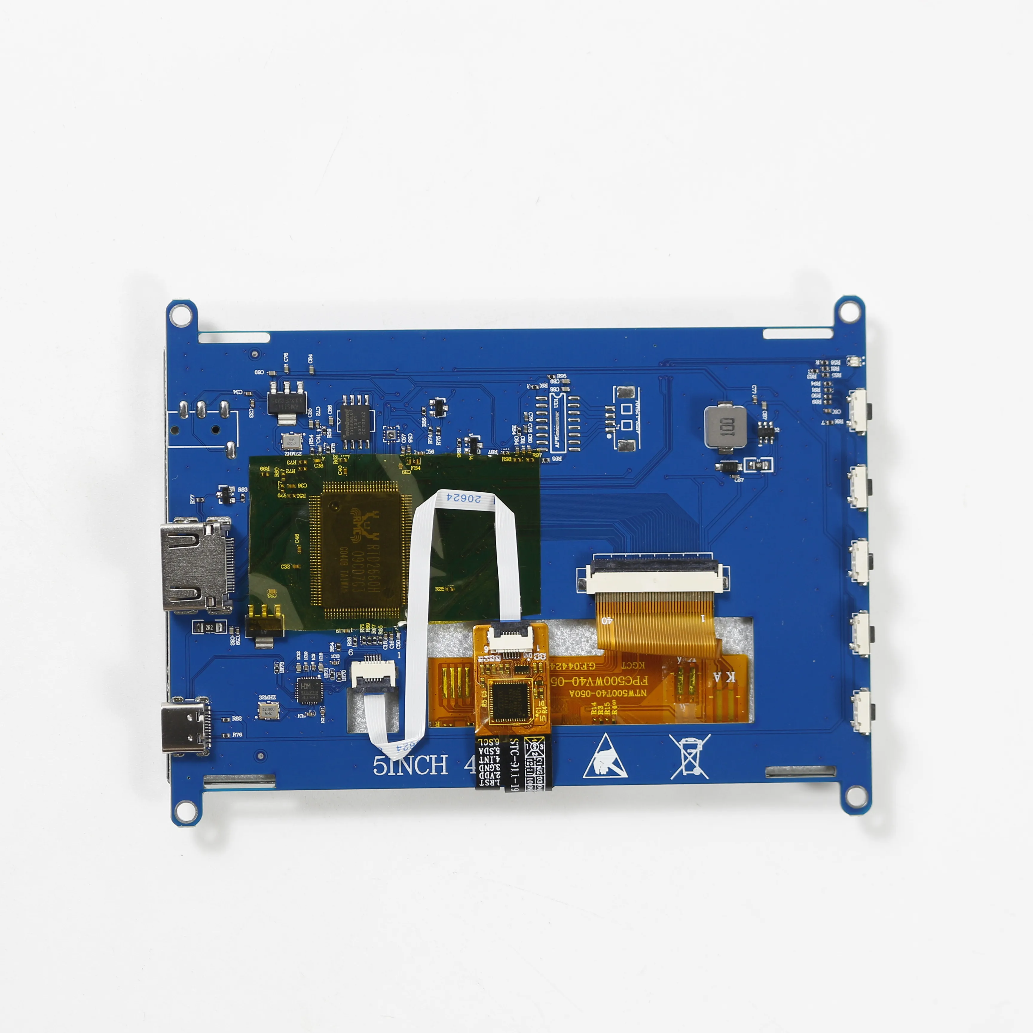 5 Inch 800*480 IPS Monitor USB Touch Control HDMI-compatible LCD Display Capacitive Touch Screen Panel For Raspberry Pi PC
