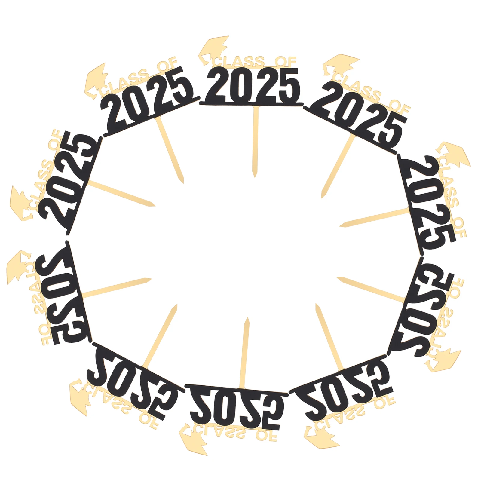 

10 Pcs Cake Insert Topper Graduation Acrylic Graduationdecoration Congratulation Gradcupcake Toppers Congrats Graduate