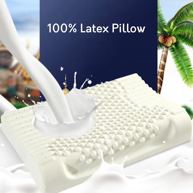 High End Latex Pillow Natural Latex Neck Pillow Memory Gift Pillows Thai Children Latex Pillow