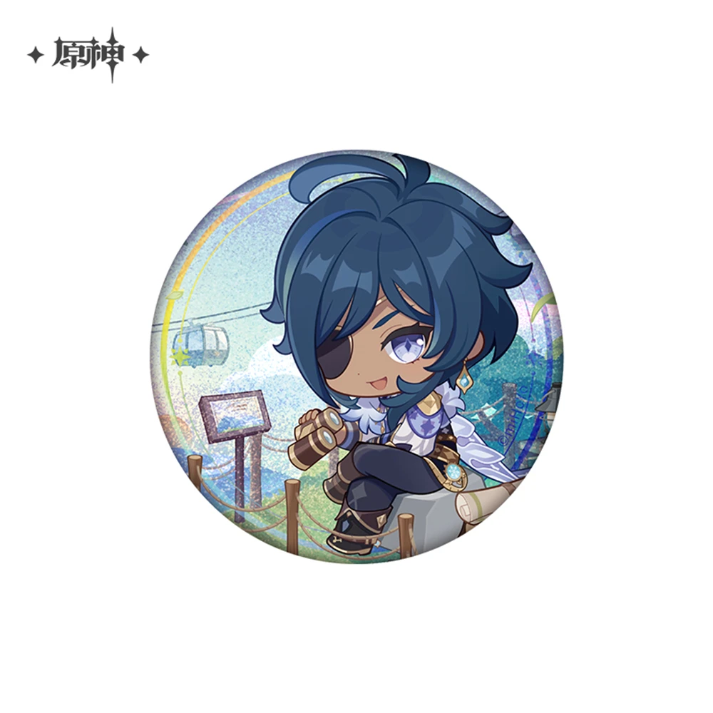 58 มม.เกม Genshin Impact Alhaitham Kirara Freminet Ganyu Kaeya คอสเพลย์เครื่องแต่งกาย Badge Pin SPTE Tinplate เข็มกลัด Prop