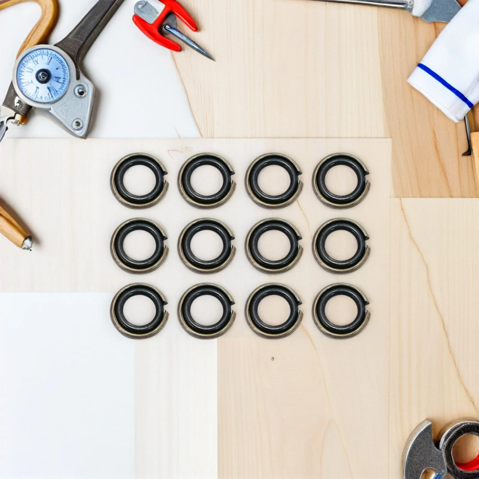 

12Sets Impact Wrench Retaining Ring Set with O-Rings for Electric Air Wrenches 125Mm Drive High Strength Rubber Friction Rings