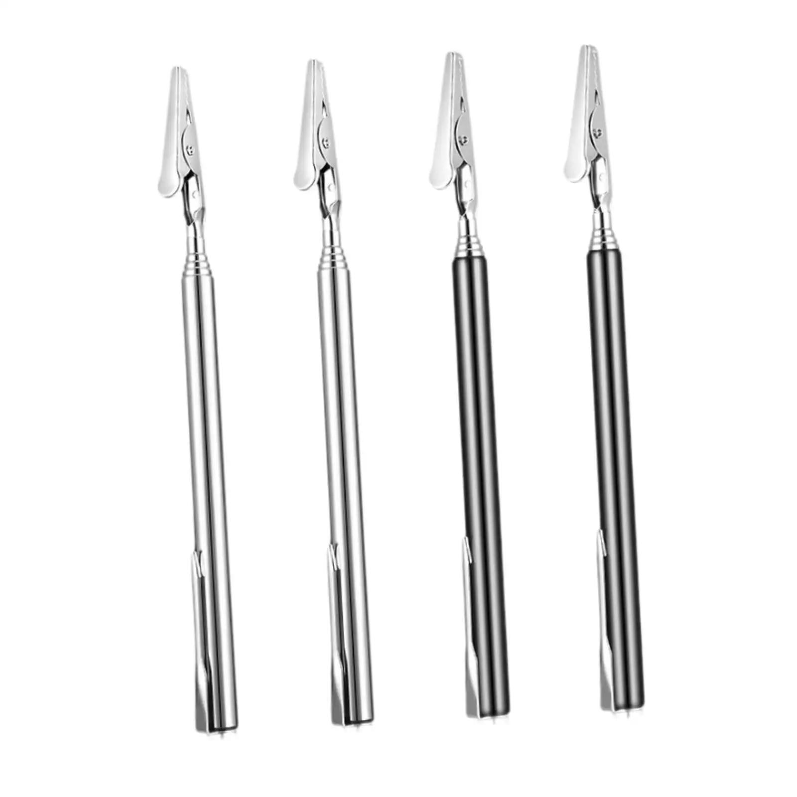 4 Pieces Telescoping Alligator Clip Set Versatile Connector Extendable for Mechanics Metal Wire Clamp Jewelry Tool Repairing