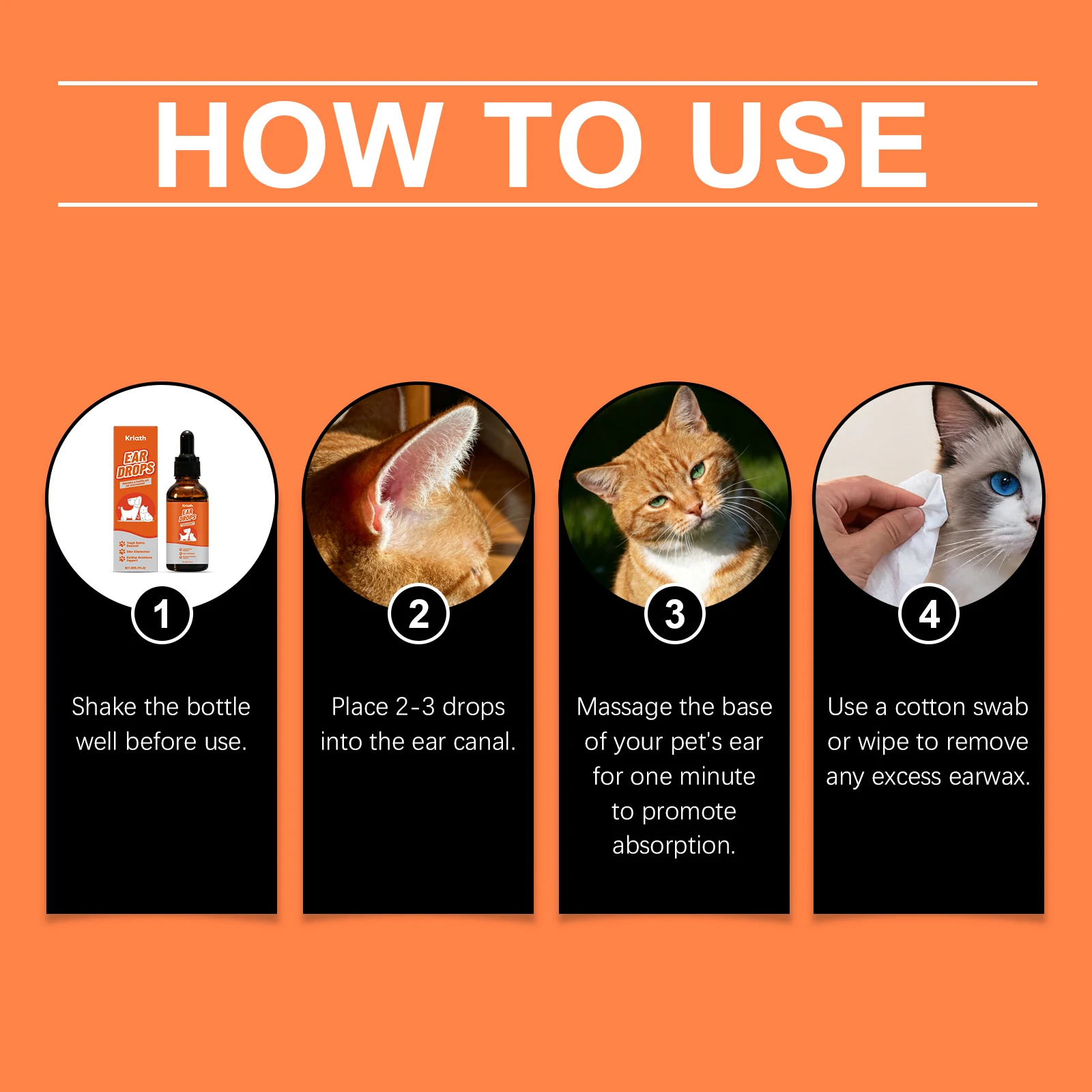 Мягкие ушные капли для собак и – обзор и цена Dog Ear Cleaner Solution Drops Wash
