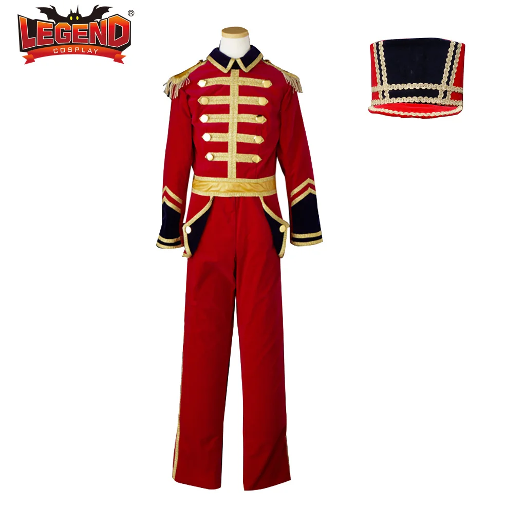 

Medieval Military Officer Costume Royal Guard Costume Toy Soldier Costume Mens Hussar Jacket Pants Drummer Costume with Hat