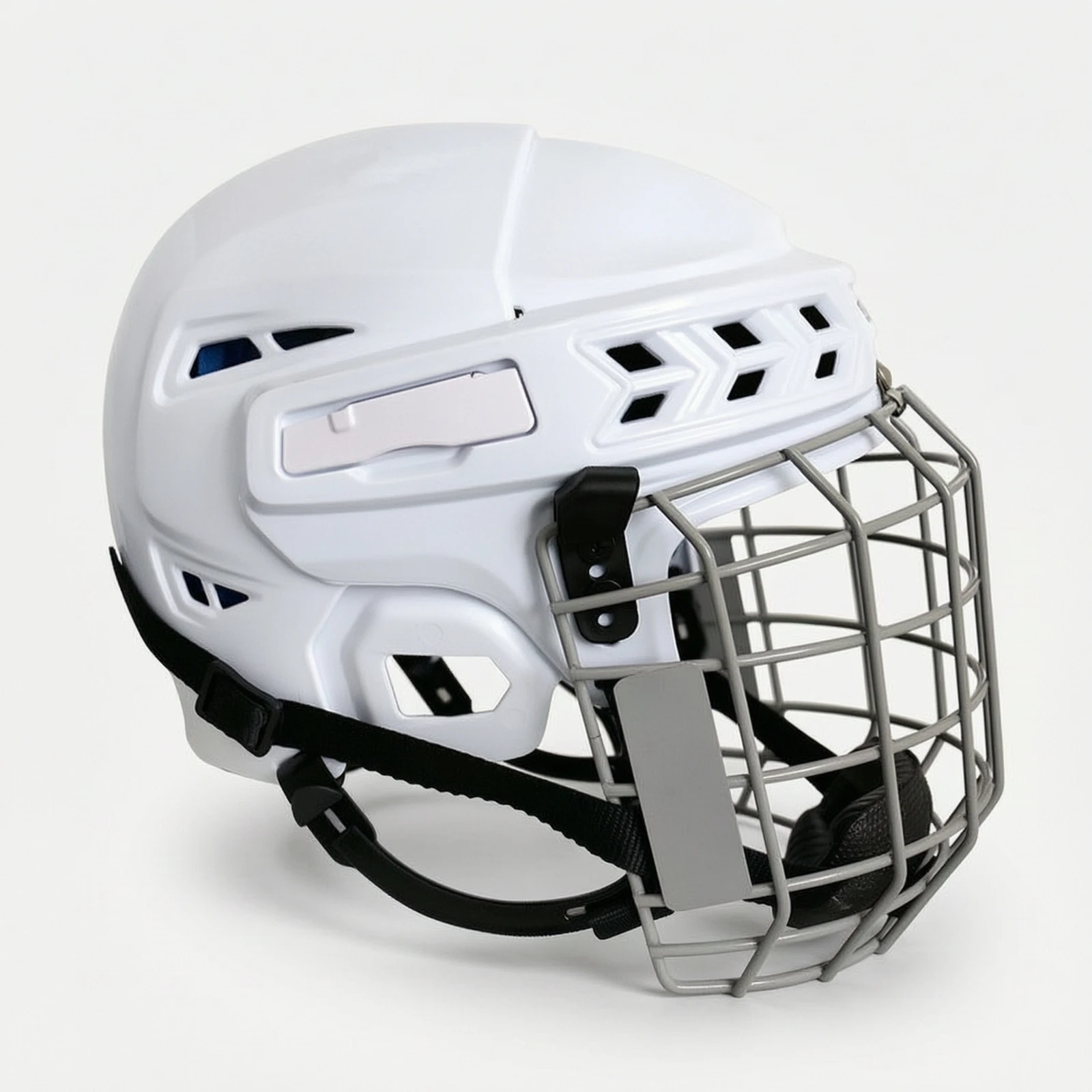 Helmet with Face Cage Vented Goalie Helmet Impact Resistant Sleek for Athletes, Matches, Training