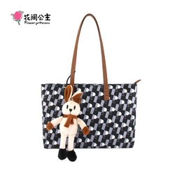 Flower Princess Women's Bag Fashion Bags New 2024 Trend Cute Designer Female Handbags Shoulder Large Big Tote Bags for Women