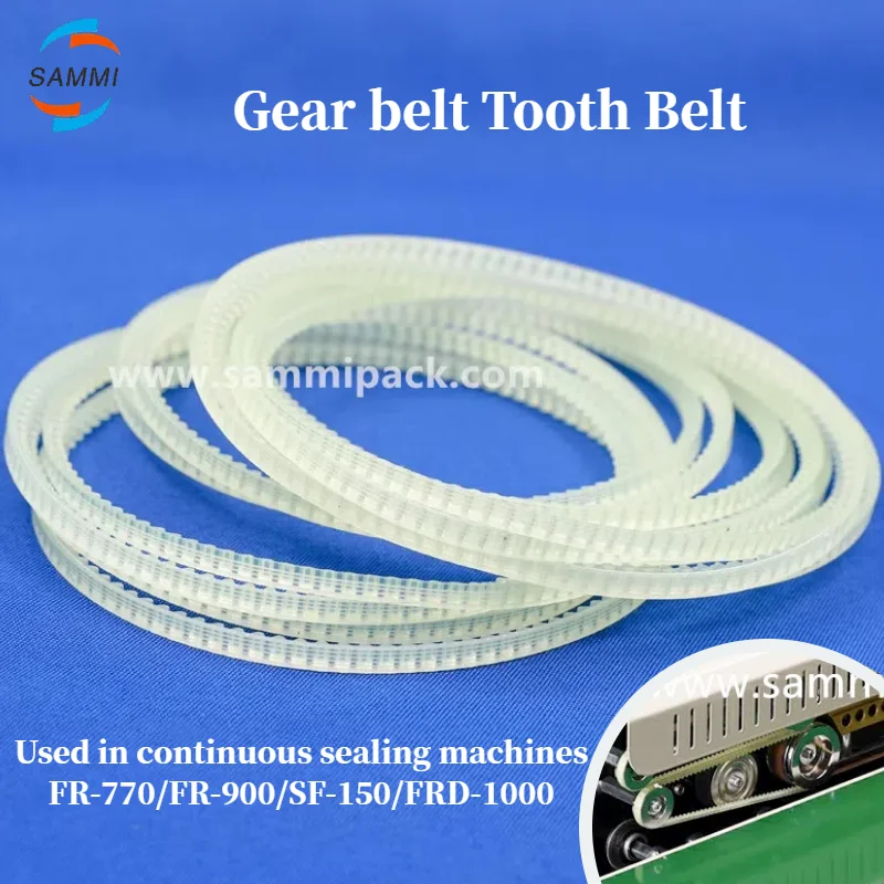 

100pcs/bag Gear Belt 410mm 420mm 428mm 598mm 600mm 630mm Tooth Belt Spare Part For FR-900 Continuous Band Sealer