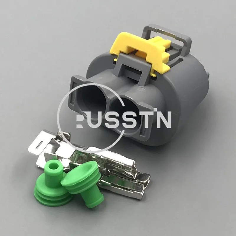 1 Set 2 Pin 1544317-3 Auto Radiator Electronic Cooling Fan Wire Waterproof Socket AC Assembly for Citroen