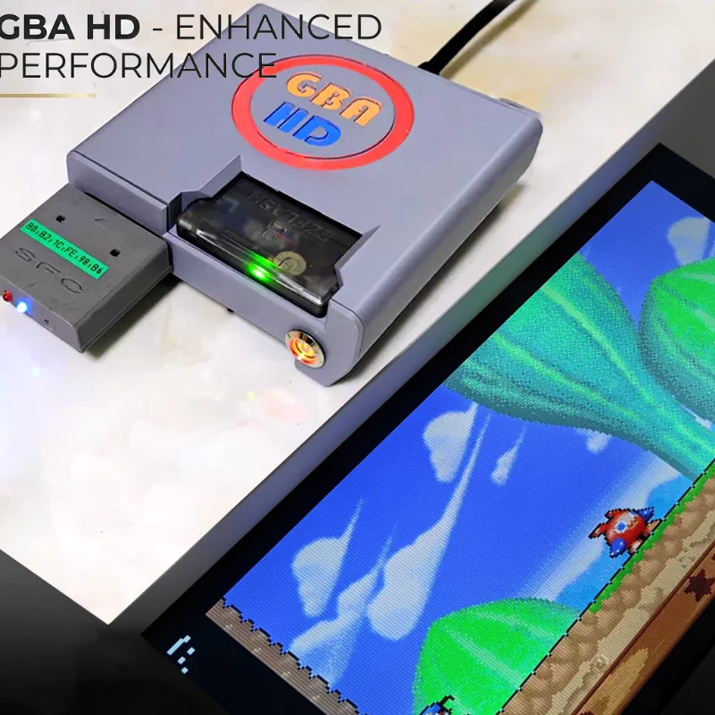

GBAHD Game Box: Crisp 720p/1080p HD Display, Built-in OSD Menu & SFC Controller Support