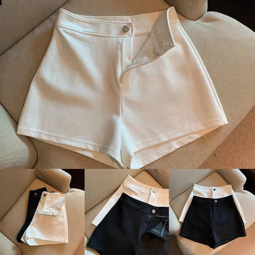 

Women Basic Simple Suit Shorts Ladies High Waist Slim A-line Short Pants Casual Summer Breathable Women's Clothing