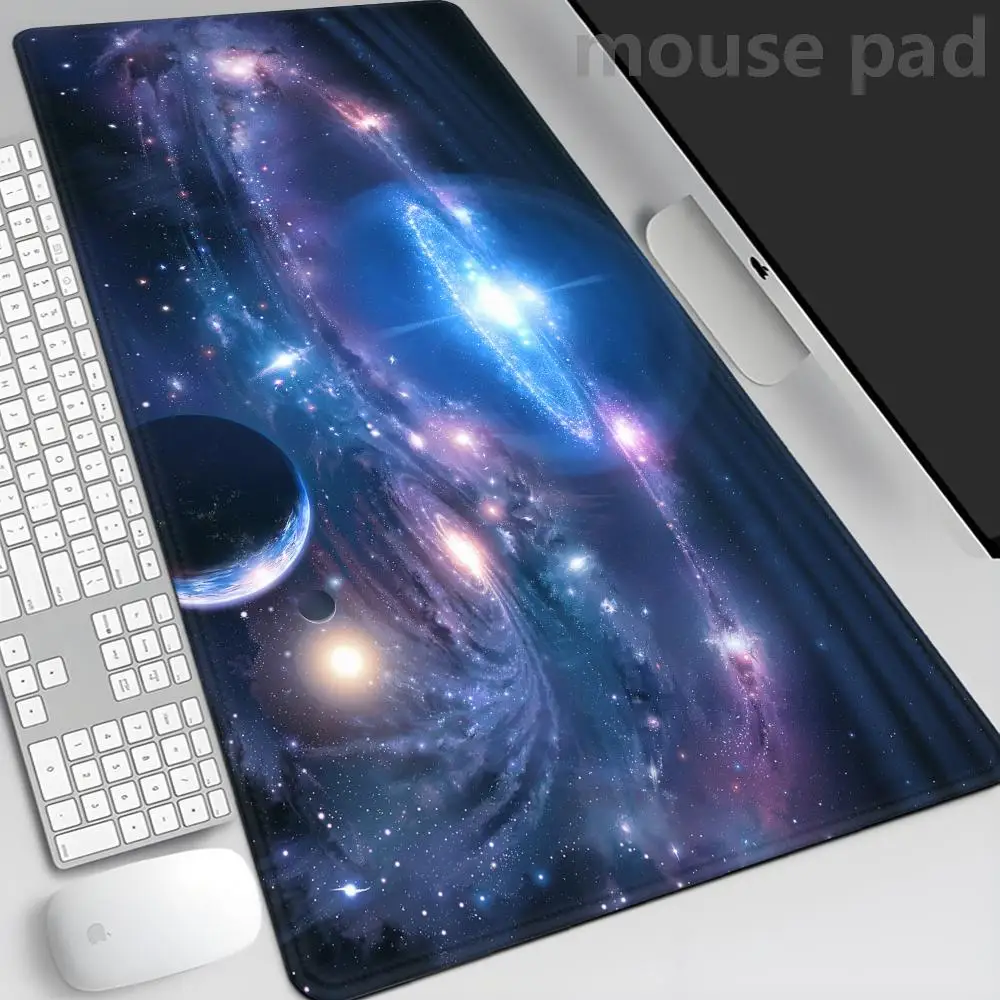 

Cosmic Space Starry Sky Mouse Pad Gamer XL Computer Home Custom Large Mousepad XXL Non-Slip Carpet Laptop Mice Pad Mouse Mats