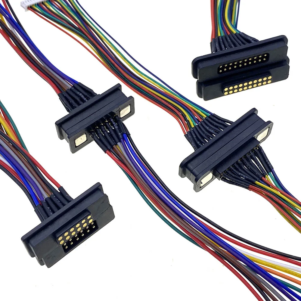 جهاز كابل محطة شحن مغناطيسي موصل شفط مغناطيسي 12pin 20pin زوج شفط المكونات العمياء محطة شحن مغناطيسية