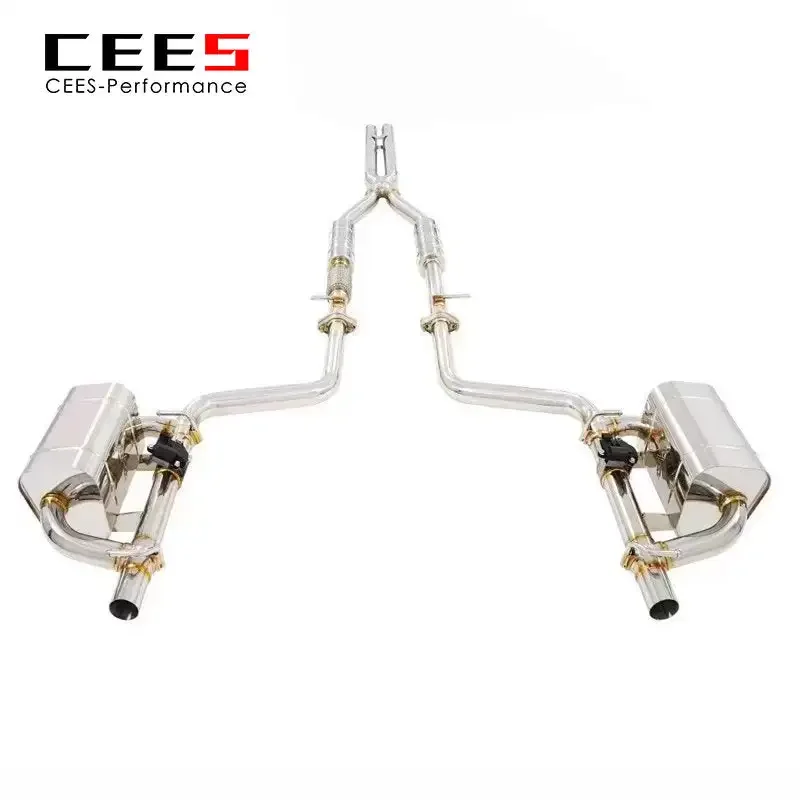 CEES Catback Exhaust For Dodge Challenger 3.6L 2015-2023 Stainless Steel SUS304 Exhaust Pipe Muffler Car Exhaust System