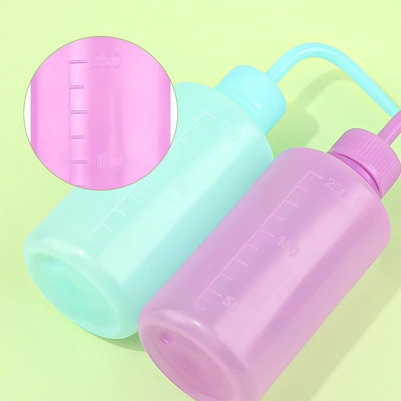 250ml 래쉬 로고 Falsh 속눈썹 청소 병 곡선 스파우트 클리너 물뿌리개 눈썹 리무버 세척 병 메이크업 도구