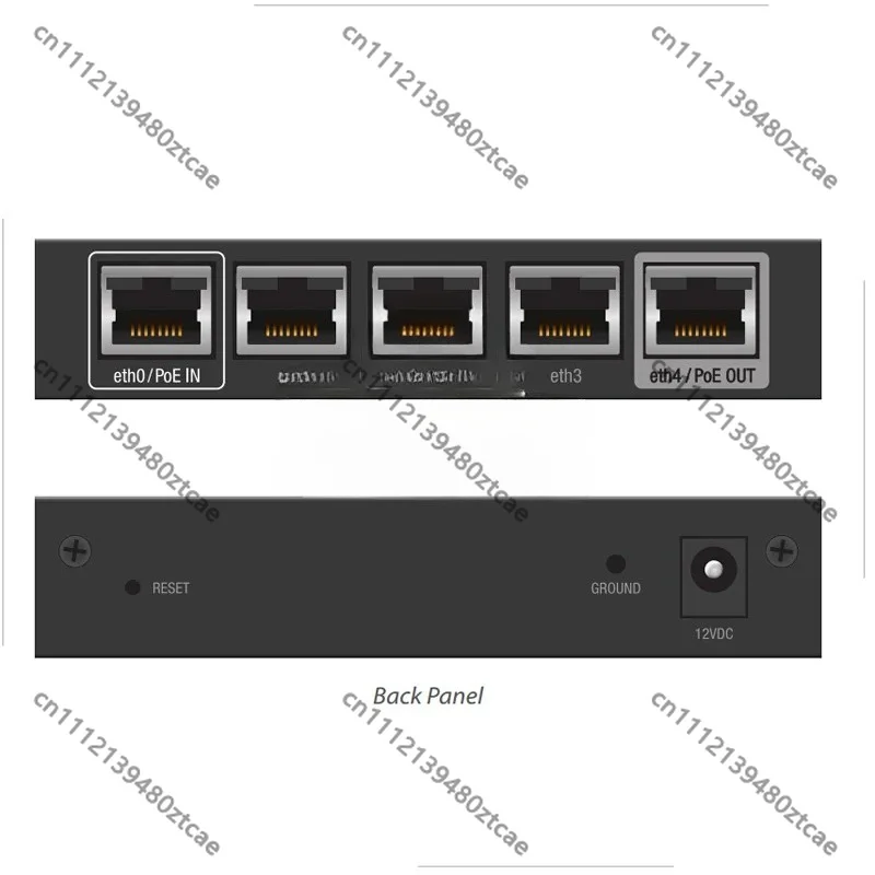 Compact Gigabit Network Router, 5 Port RJ45 PoE Switch, 256MB Storage Industrial Advanced Routing Control Device