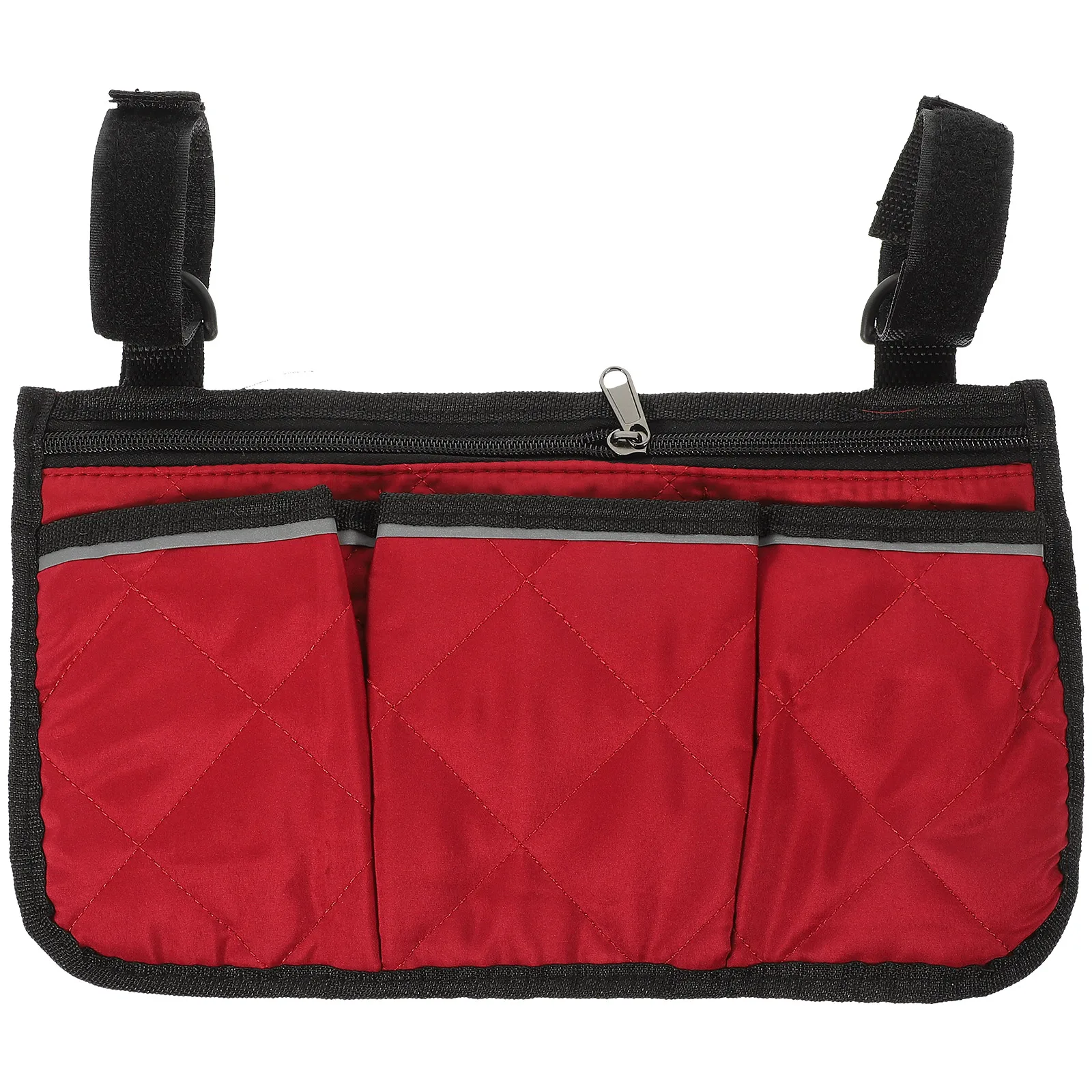 

Wheelchair Side Bag Storage Pouch Durable Adjustable Straps Seniors Travel Stroller Accessories Hanging Pouch Lightweight