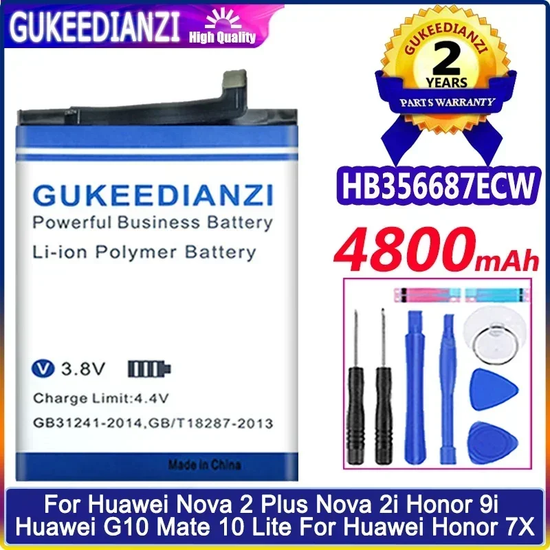 Phone Battery HB356687ECW 4800mAh For Huawei Mate 10 Lite 10Lite P30 Lite P30Lite G10/Nova 2 Plus 2Plus 2i 3i 4e/For Honor 9i 7X