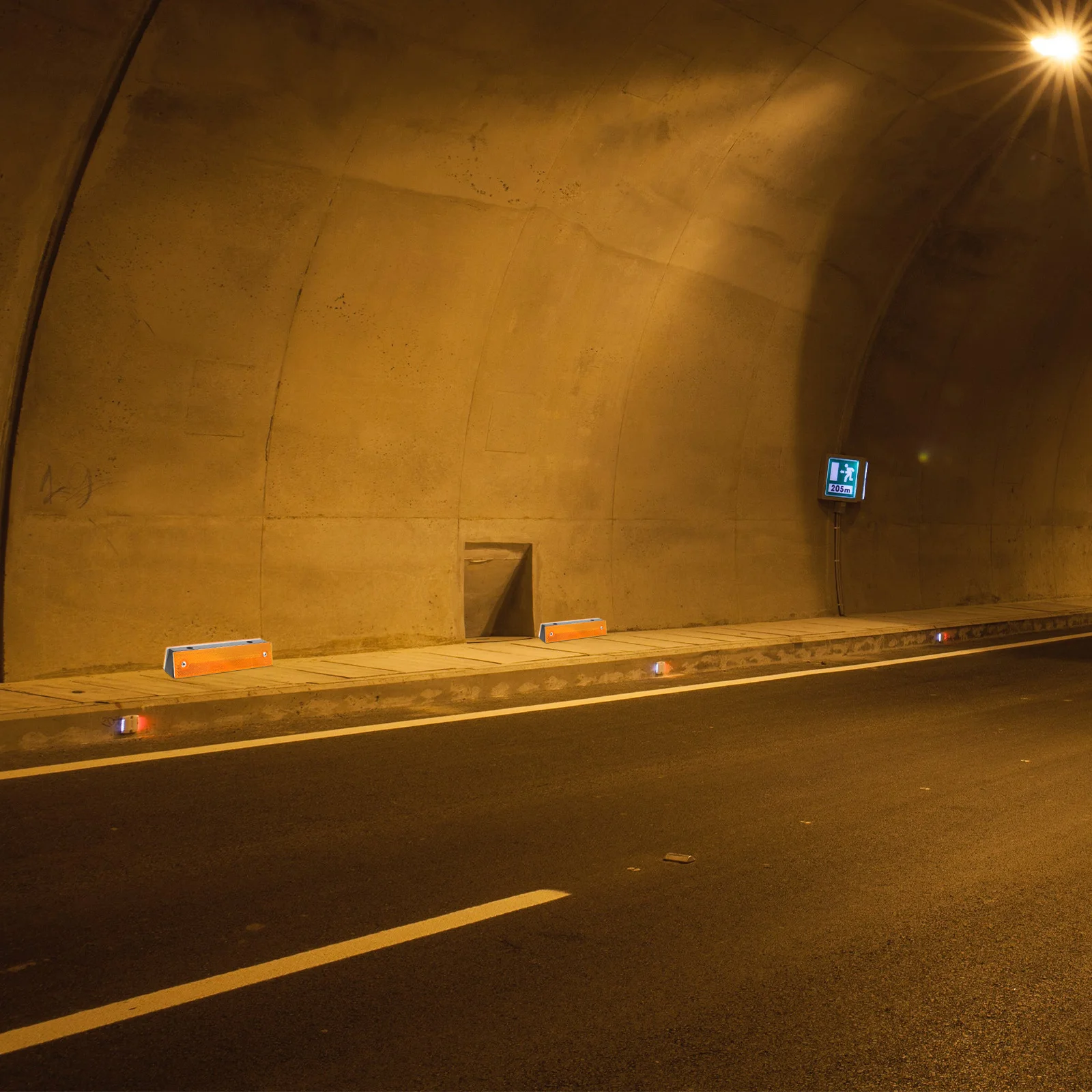 4Pcs Double-Sided Reflective Rectangular Delineators Road Reflectors Garage Highway Pavement Markers Reflective Delineators