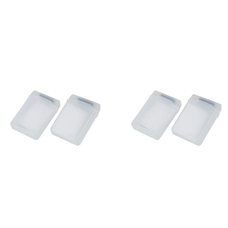 AT12 4 Packs Clear 3.5 INCH SATA HDD Hard Drive Storage Case