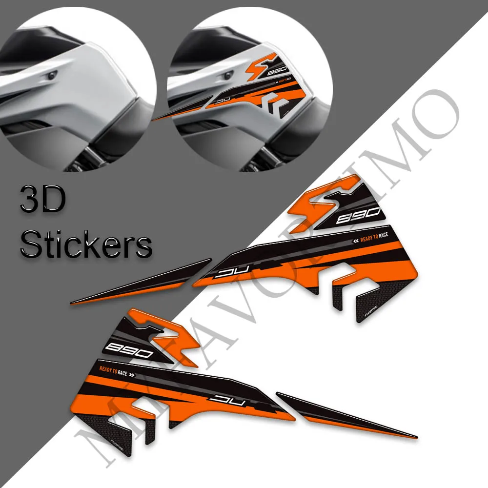 

Для 890 DUK 2021-2024 мотоциклетная защита для бака, боковые ручки, комплект для газа, мазута, наколенники, наклейки, обтекатель, крыло