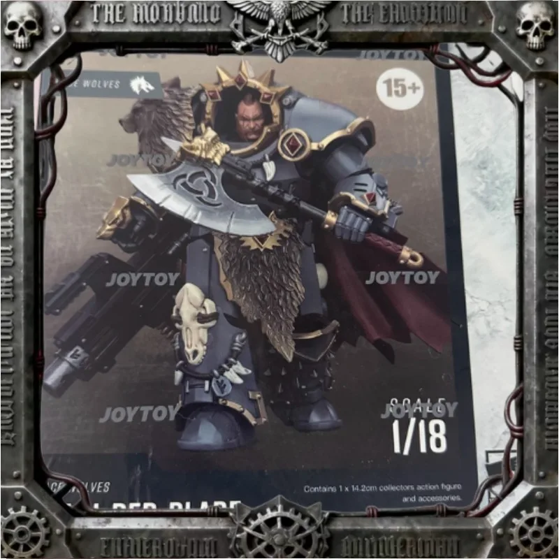 

[Точные товары] JOYTOY 1/18 Фигурки 40K Space Wolves Legion PraetorHvarl Красная модель лезвия Коллекция игрушек в подарок
