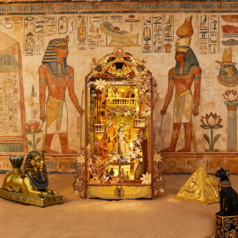 OUZEY  Lost City Bookend DIY, 3D Wooden Maze Architecture, Adventure Puzzle for Teenagers