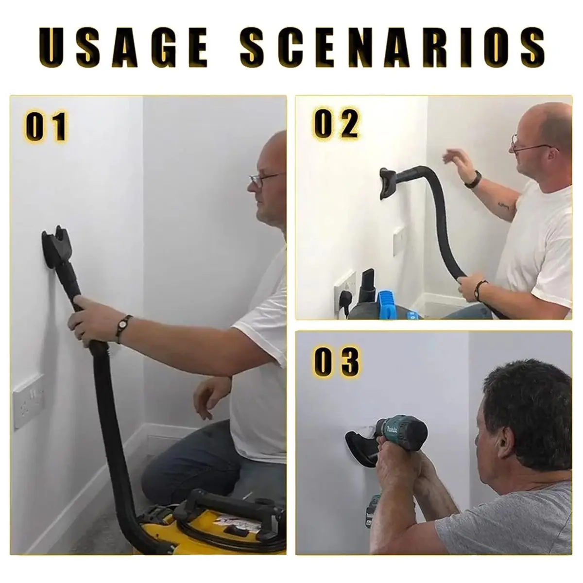 【UPGRADED VERSION】Hands-Free Dust Collector, Upgraded Hole Saw Dust Removal Tool, Vacuum Attachment Dust Collector,Powerful Cycl