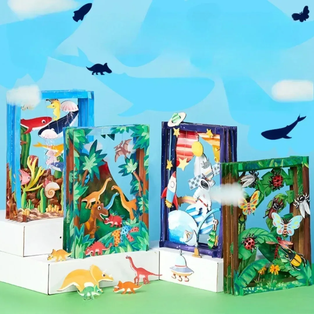 1 Zestaw Zabawek Kreatywnych do Składania dla Dzieci, Nauka, Rękodzieło, Zabawki do Rysowania i Malowania dla Dzieci, Edukacyjne Zestawy Kreatywności dla Dzieci