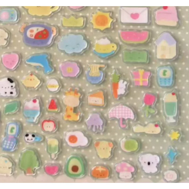 ملصقات برجر السوشي الكرتونية الشفافة اللطيفة لحافظة الهاتف القصاصات المخصصة DIY الديكور 1 قطعة الحرف الفنية #2