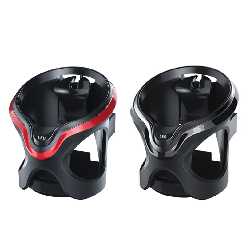 Car Air Outlet Sensing Stand Cup Holder with LED Light Air Vent Beverage Water Bottle Bracket Shockproof Cradles