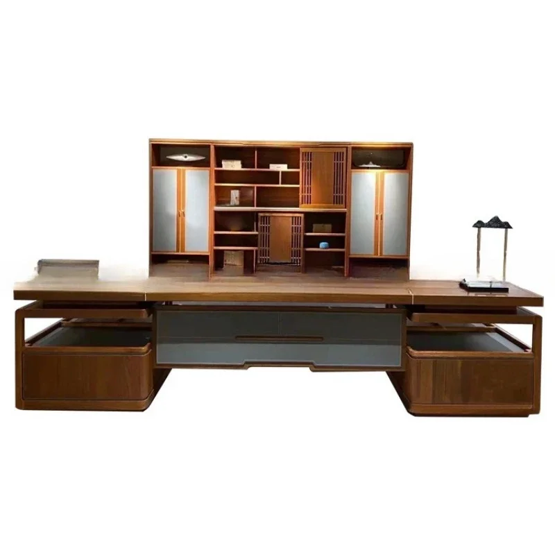 

Light luxury desk boss tab le and ch air combina tion sim ple mode rn chairper son preside nt desk sup ervisor