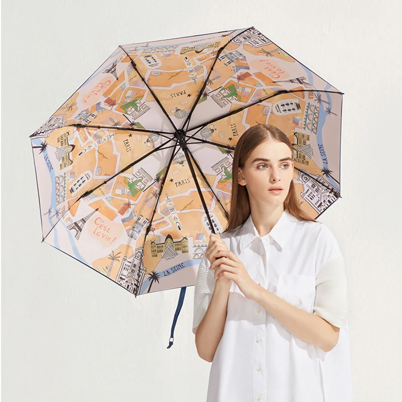 

Зонт Banana Leaf Fun, двухслойный, маленький, черный, с защитой от УФ-излучения, солнцезащитный, непромокаемый, с ручкой из алюминиевого сплава, для взрослых, размер 48-53 см