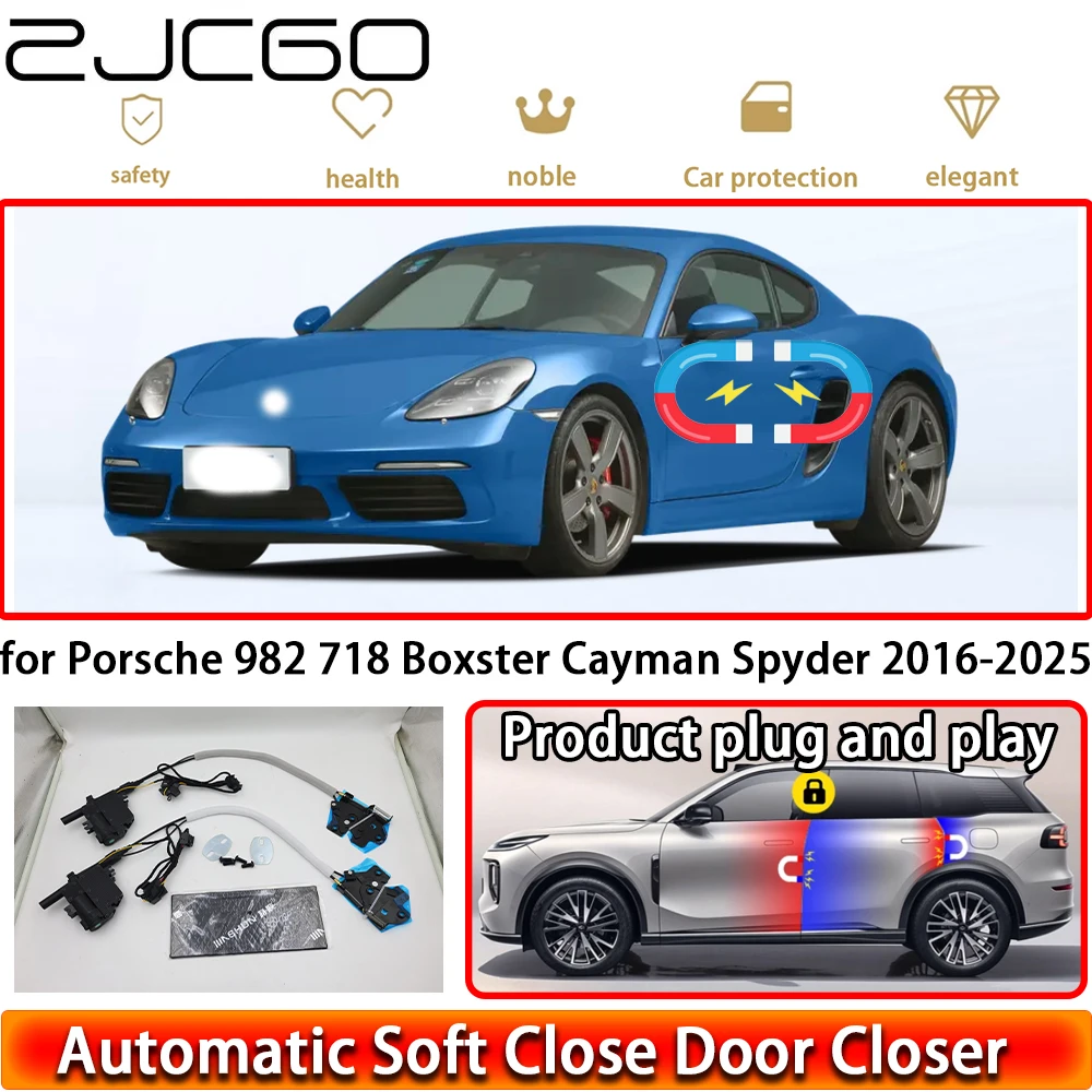 for Porsche 982 718 Boxster Cayman Spyder 2016-2025 OEM Soft Close Door Kit Power Closing Latch System Auto Pull Door Easy Close