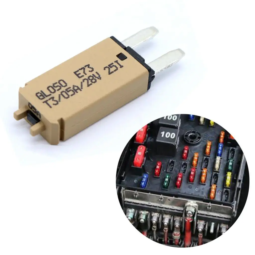 Automotive Manual Reset Circuit Breaker Blade Fuse 12V 24V Tin Plating for Car Truck RV Yacht Audio Fuse Holder Applications
