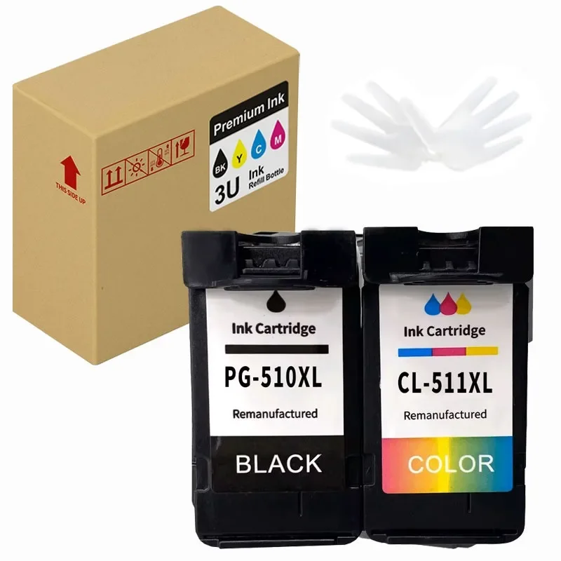 

3U PG 510 CL 511 XL Ink Cartridge Compatible for Canon PIXMA IP2700 IP270 MP282 MP272 MP490 MP492 MP495 MX320 MX330 Printer