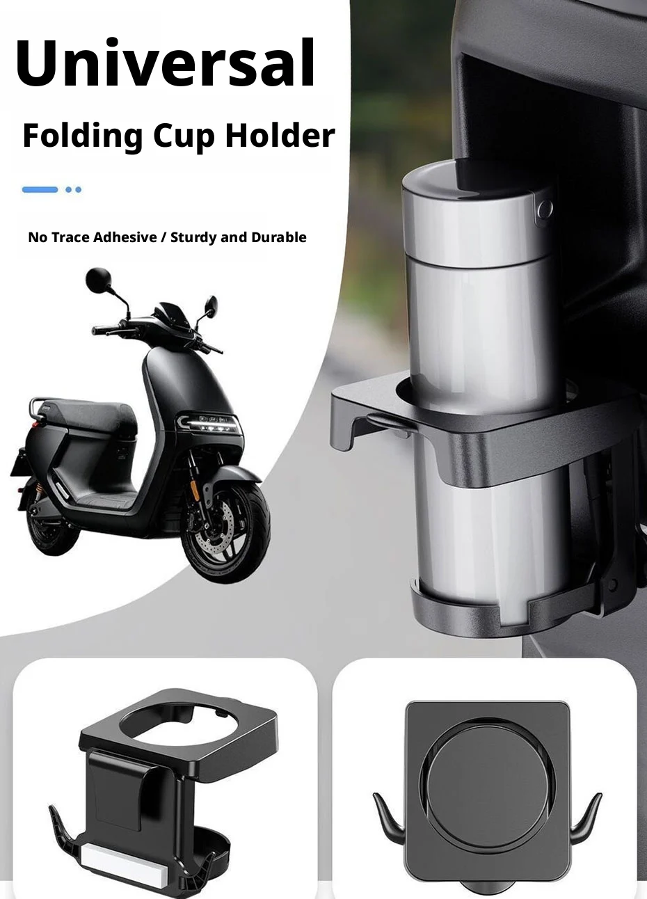 SEAMETAL Auto-Türbecherhalter, universelles Design mit Clip-Haken, Getränkehalter, Organizer, faltbarer Auto- und Motorrad-Wasserbecherhalter – Detail 4