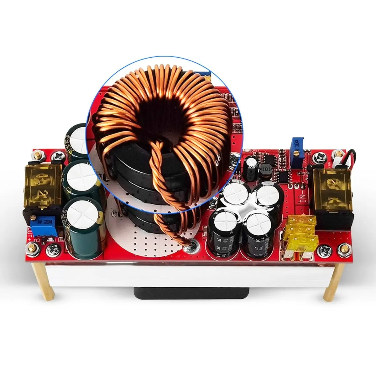 (ABGQ) 1500W DC-DC Boost Module 12-48V to 24-72V 30A Adjustable Constant Voltage and Current Electric Car Power Supply Module