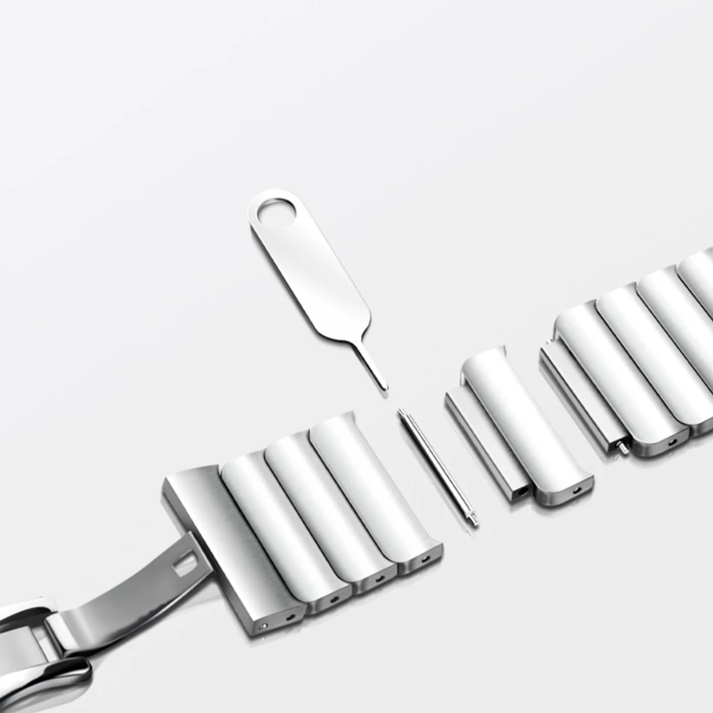 Stainless Steel Strap for Apple Watch Band Ultra 49mm 45mm 41mm 44mm 40mm 42mm 46mm Metal Link Band for iWatch 10 9 8 7 6 5 4 SE