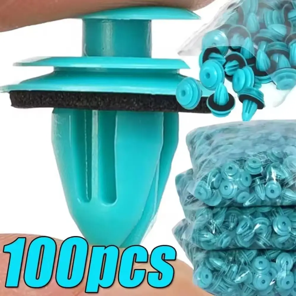100pcs Rivet Kit Nylon Retaining Clip Door Buckle Universal Retainer Fastener Rivet Accessories Blue/Yello