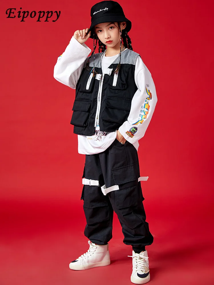 صدرية عصرية للأطفال جميلة للفتيات ، بدلة هيب هوب للأولاد ، ملابس عصرية على الموضة